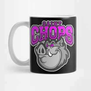 SaintChops Full Logo Pink Mug